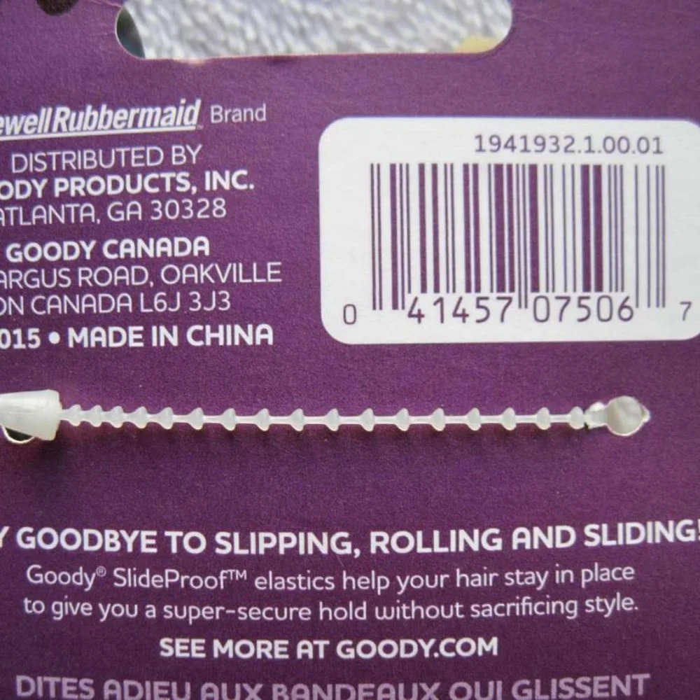 30 Goody Secure Hold Flat No Metal Elastics Wide Silicone Hair Bands Java Clear